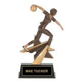 Bronze Action Bowling Trophy