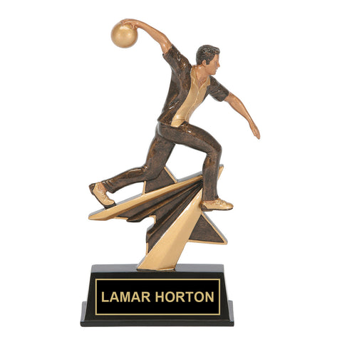 Bronze Action Bowling Trophy