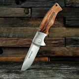 Brown Wood Pocket Knife