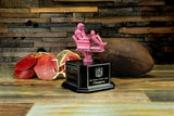 Pink Quarterback Armchair Fantasy Football Trophy