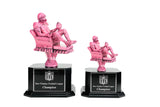 Pink Quarterback Armchair Fantasy Football Trophy