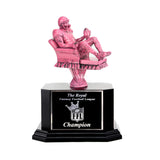 Pink Quarterback Armchair Fantasy Football Trophy