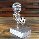 Kicking It Bobble Head Soccer Trophy