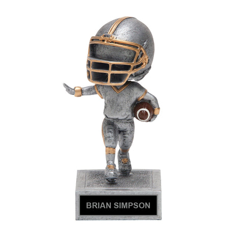 Blocking Bobble Head Football Trophy