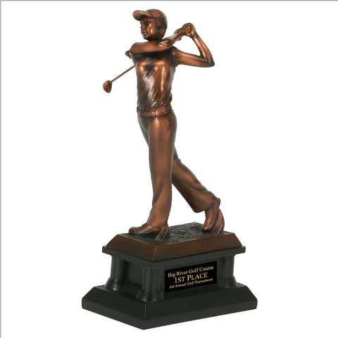 Sharp Swing Bronze Golf Trophy