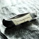 Long White Bone Pocket Knife