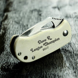 Natural White Bone Wide Pocket Knife
