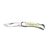 Long White Bone Pocket Knife
