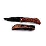 Rosewood and Black Steel Pocket Knife