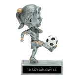 Kicking It Bobble Head Soccer Trophy