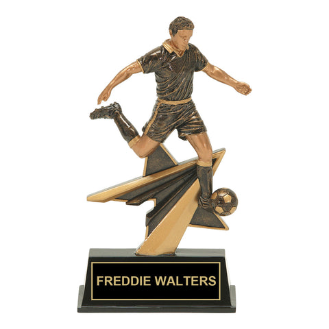 Bronze Action Soccer Trophy