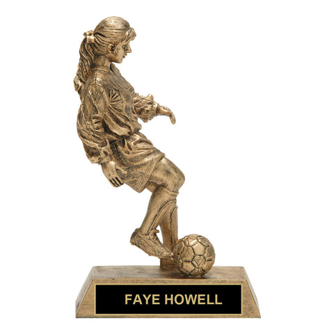 Fast Feet Golden Soccer Trophy