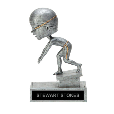 Racing Bobble Head Swim Trophy