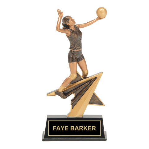 Bronze Action Volleyball Trophy
